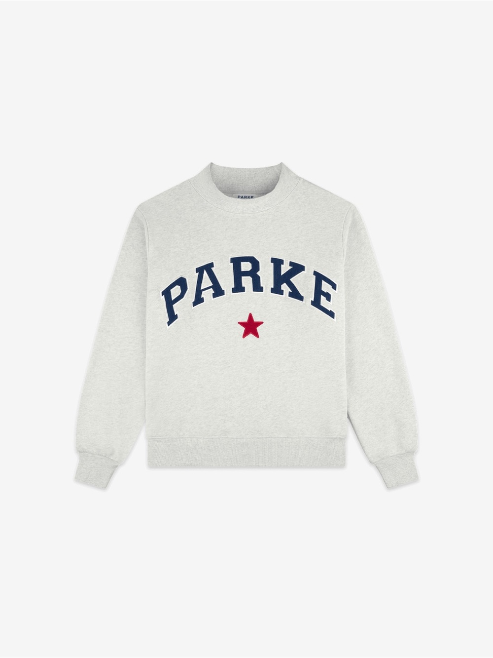 Parke Heather Gray Coastal Star Varsity Mockneck Sweatshirt - Picture 5 of 5